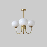 Pink Globe Glass Minimalist Chandelier - Clowas